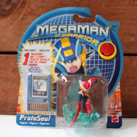 Vintage MegaMan NT Warrior ProtoSoul Figure 2004 Mattel BattleChip CP2 New Rare - Picture 1 of 8